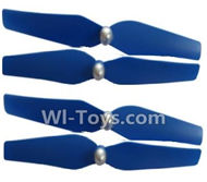HuaJun HJ823 Parts-04 Propellers,Main rotor blades(4pcs)-Blue,HuaJun Toys HJ823 RC Quadcopter Drone Spare Parts,HJ Toys HJ823 Accessoriess Replacement